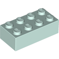Lego kostka (kostička) 2x4, světlá voda (4616202, 6146863)